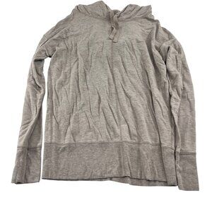 GapBody Ultra Soft Hooded Pullover Top Size M Cotton Blend beige